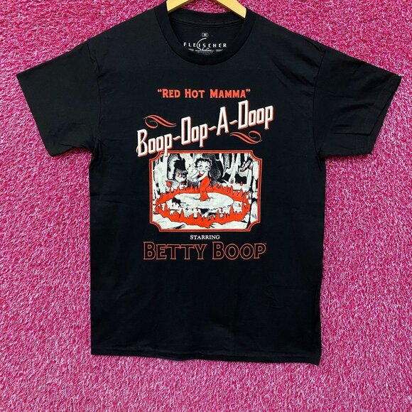 Betty Boop Red Hot Mama Retro Cartoon T-Shirt Medium - Picture 1 of 4